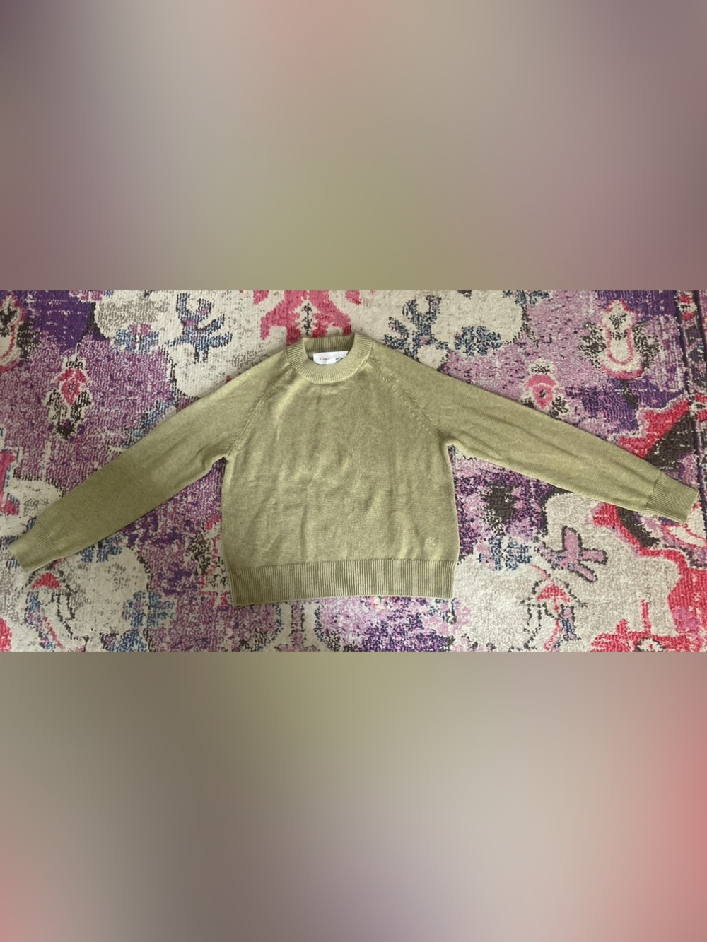 Calvin Klein Olive Knit Crewneck Sweater